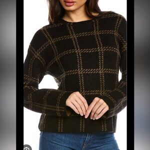 Vince Windowpane Pullover Sweater XS